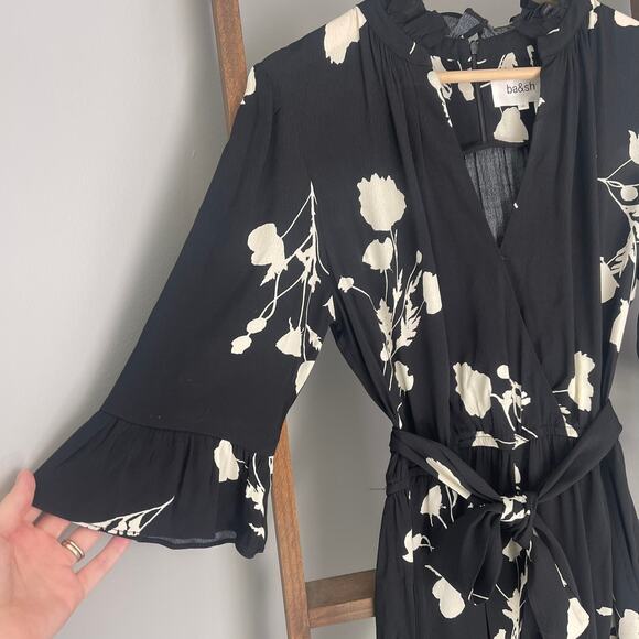 BA&sh Penny Viscose Floral Printed Belted Romper - Picture 5 of 12
